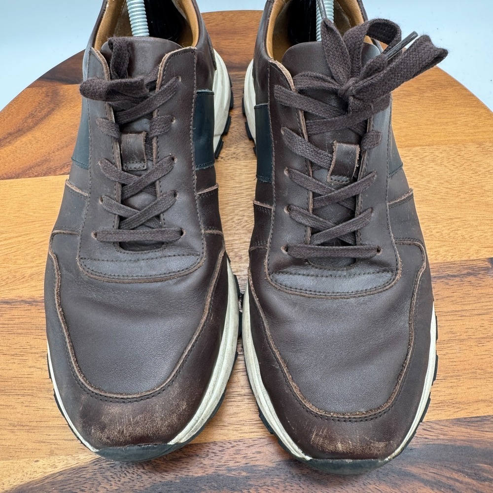 VellaPais Hampton Shoes Mens 11 Brown Leather Fashion Casual Walking Sneakers - Picture 3 of 11
